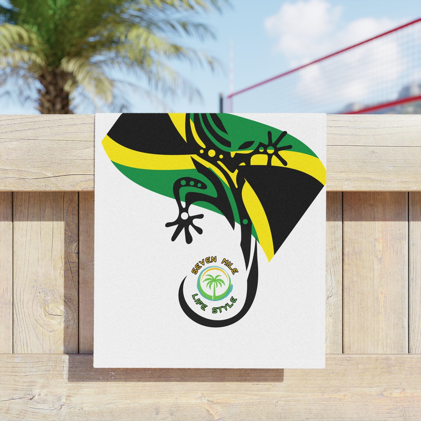 Jamaican Gecko Beach Towels, Vibrant Summer Accessory for Beach Days, Poolside Fun, Gifts for Travelers, Unique Vacation Essentials