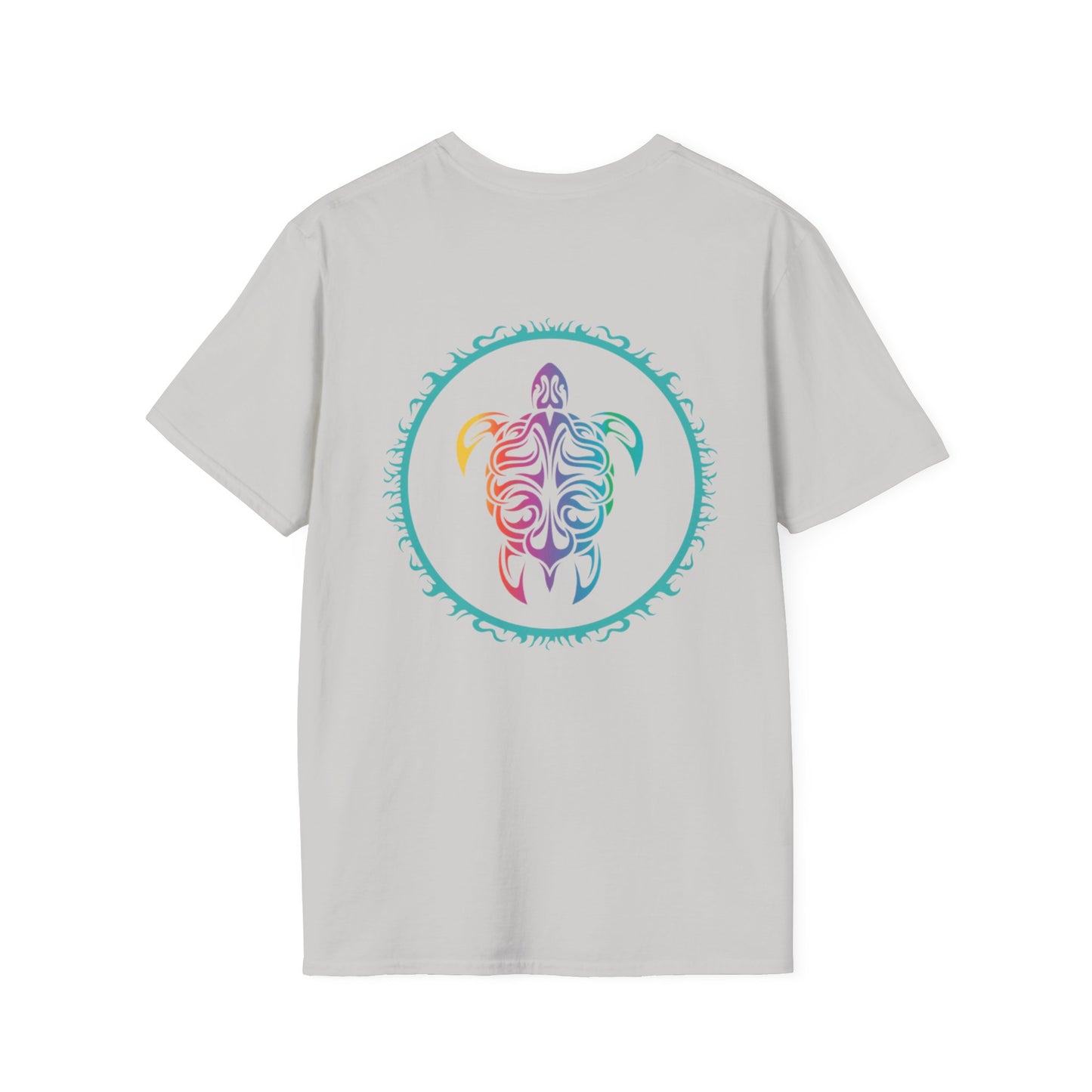 Multi Color Turtle,  Unisex Softstyle Tee,