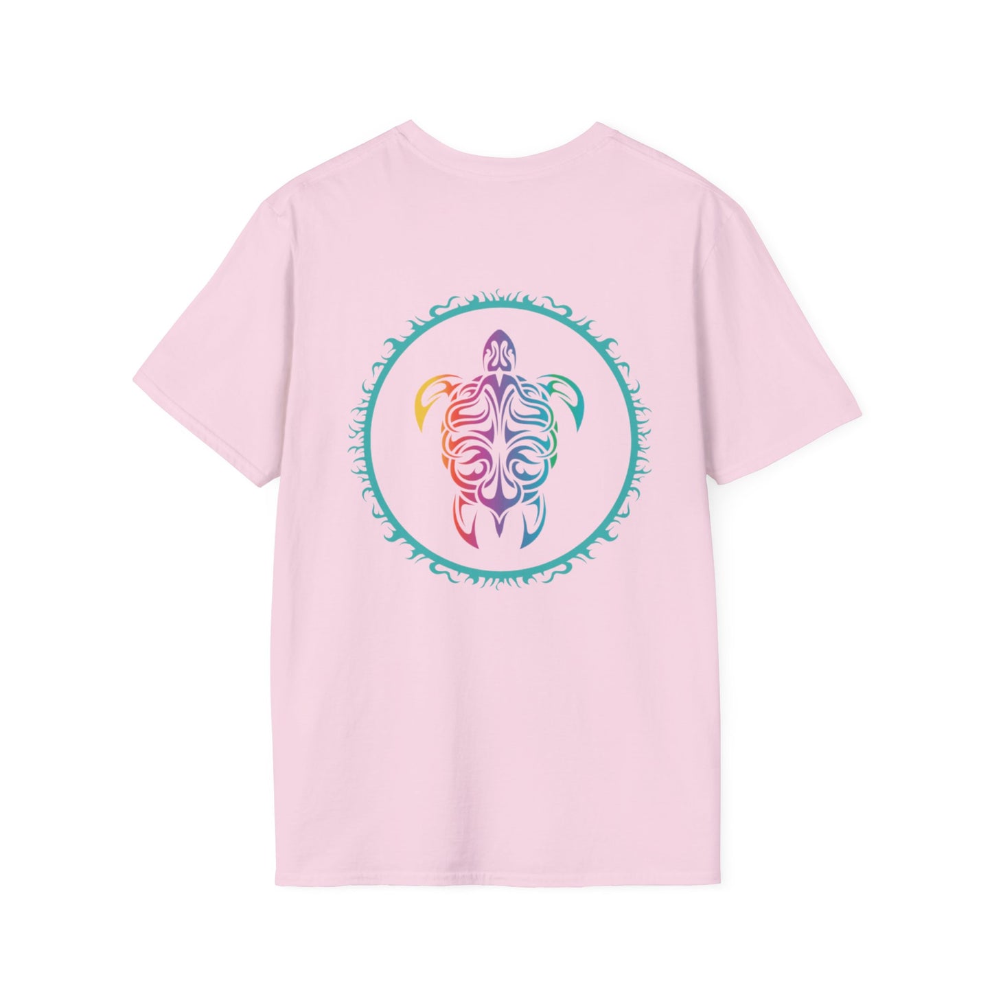 Multi Color Turtle,  Unisex Softstyle Tee,