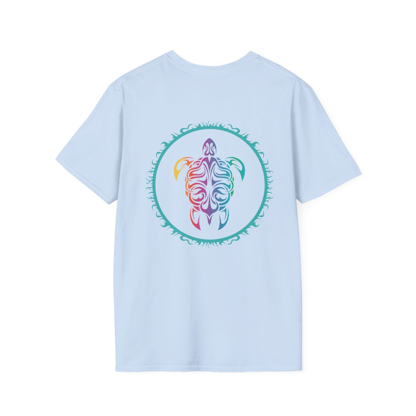 Multi Color Turtle,  Unisex Softstyle Tee,