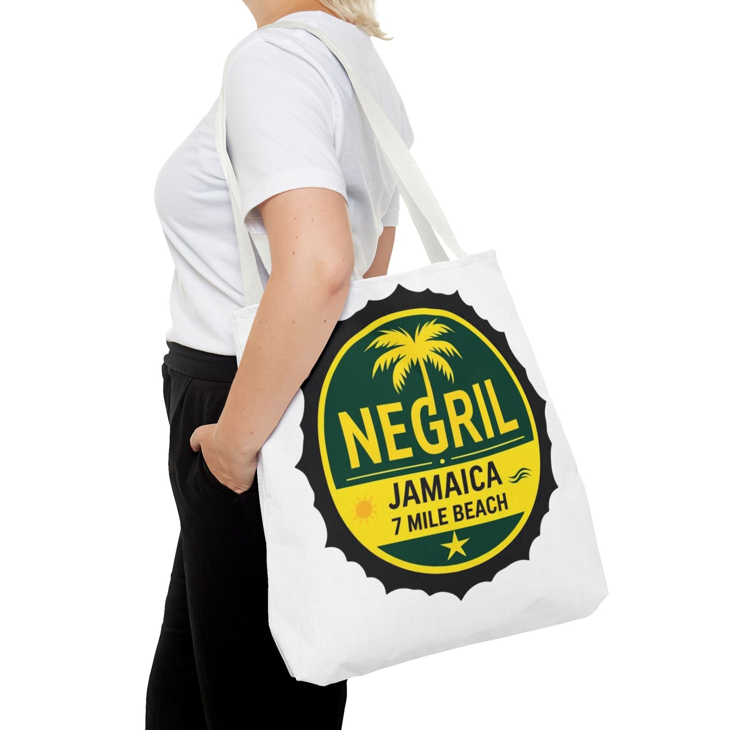 Tote Bag: Negril Beach Vibes, Summer Travel, Eco-Friendly Beach Bag, Vacation Essentials, Tropical Adventure