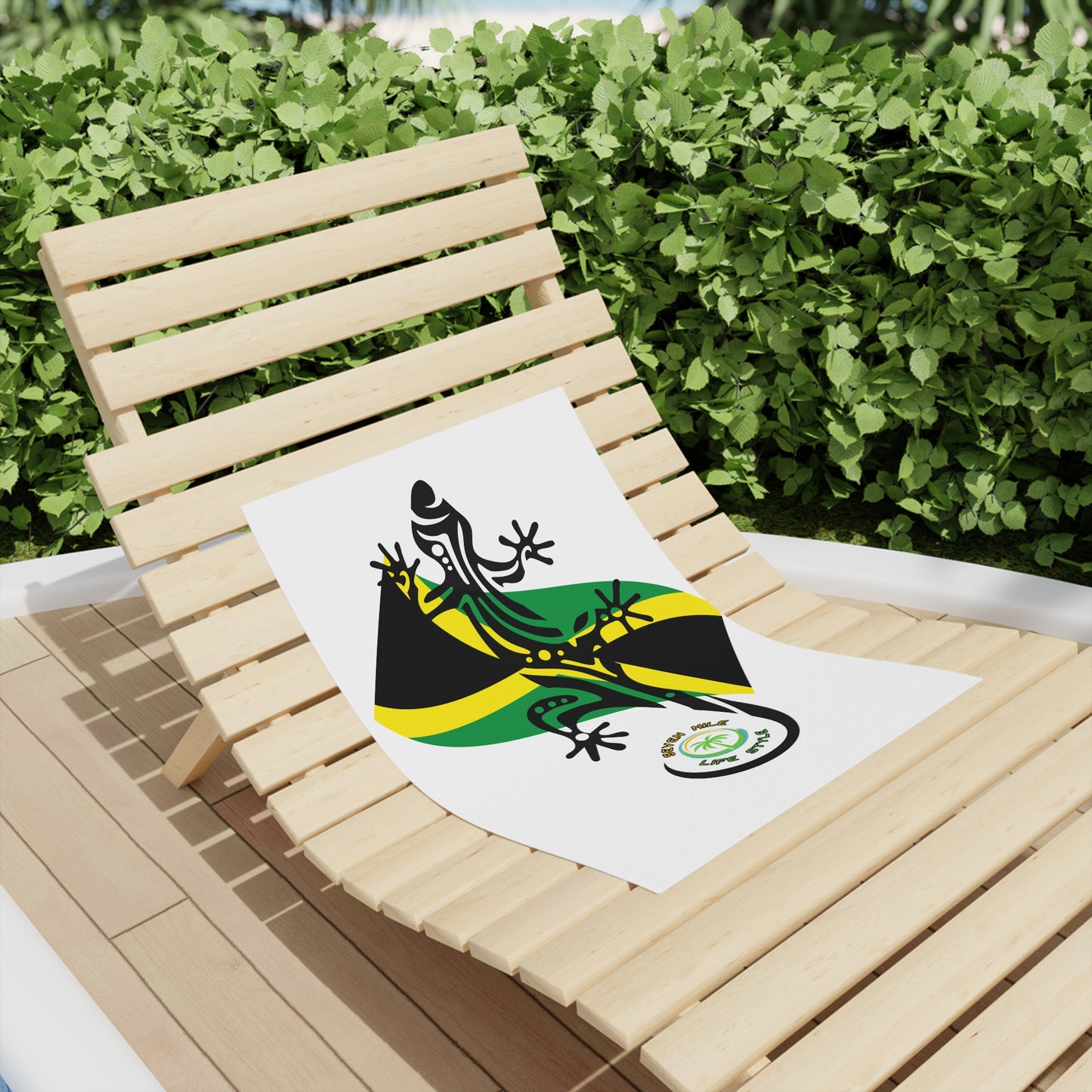 Jamaican Gecko Beach Towels, Vibrant Summer Accessory for Beach Days, Poolside Fun, Gifts for Travelers, Unique Vacation Essentials