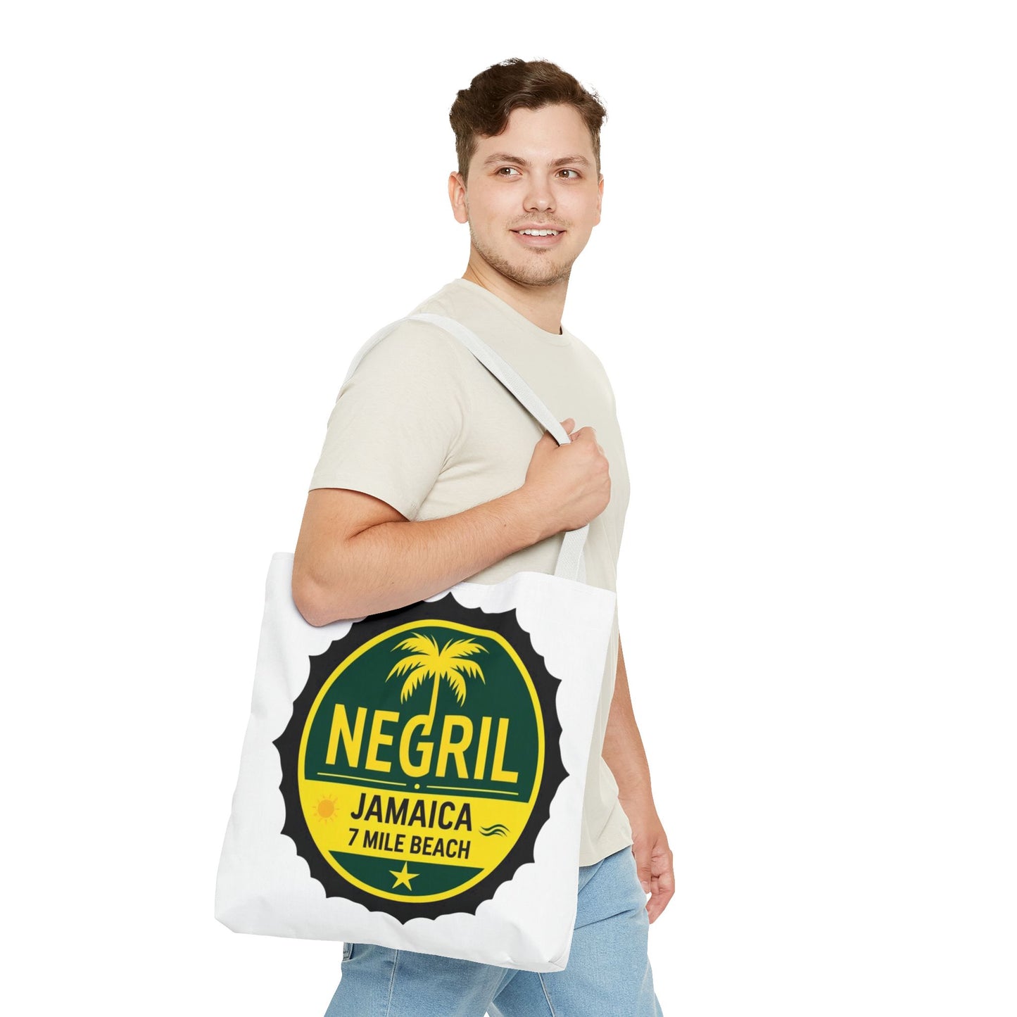 Tote Bag: Negril Beach Vibes, Summer Travel, Eco-Friendly Beach Bag, Vacation Essentials, Tropical Adventure