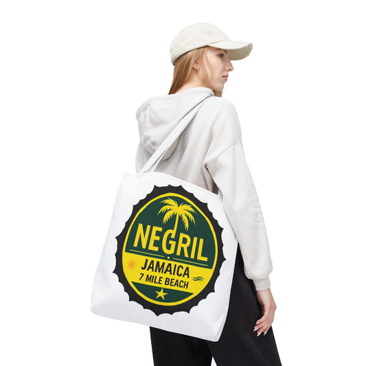 Tote Bag: Negril Beach Vibes, Summer Travel, Eco-Friendly Beach Bag, Vacation Essentials, Tropical Adventure