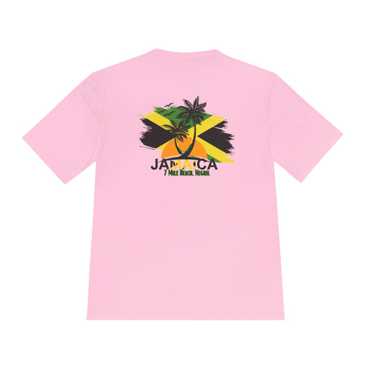 Jamaica Sunset Palms, Unisex Moisture Wicking Shirt